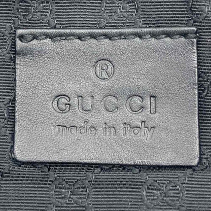 Gucci 92820 Pouch Handbag Black Canvas Sherry Line Women's Men's Fashion