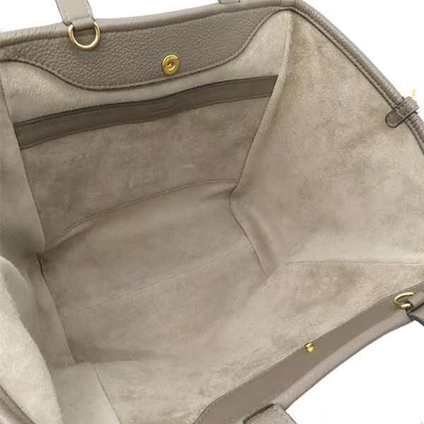 Celine 2way Bag Small Fold Cabas Leather Glazed Gold Hardware Gray Beige