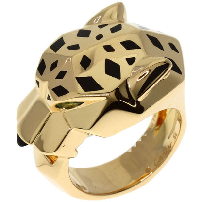 Cartier Panthère De Cartier Lacquer Tsavorite #56 Ring 18K Yellow Gold Ladies