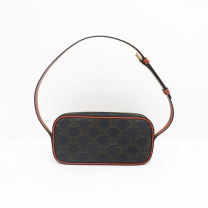 Celine Mini Camera Triomphe Shoulder Bag Pouch Bag Brown Multicolor -
