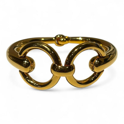 Gucci OLD Vintage Tom Ford Period Horsebit Bangle Women's Gold FREE