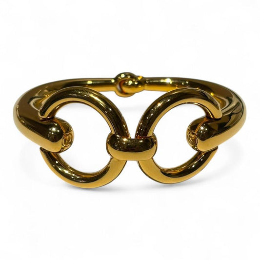 Gucci OLD Vintage Tom Ford Period Horsebit Bangle Women's Gold FREE