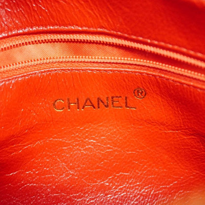 Chanel Shoulder Bag Matelasse Lambskin Red Gold Hardware Women