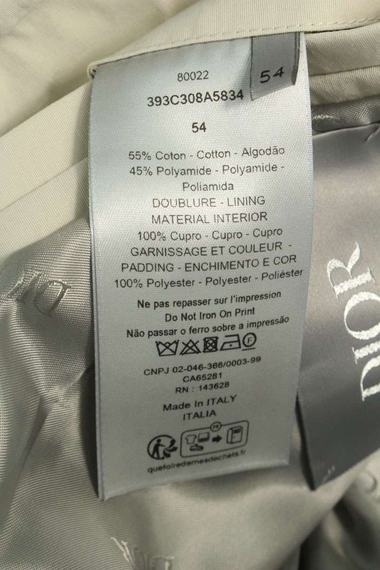 Dior 393c308a5834 Logo Print Mod Coat Men 54