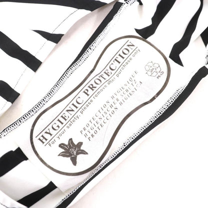 CHANEL 22C P71948 Coco Mark Strap Pattern Swimwear Swimsuit Dress White Black