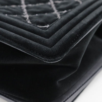 Chanel Boy Chanel 25 Chain Shoulder Matelasse Stitching Velour And Leather