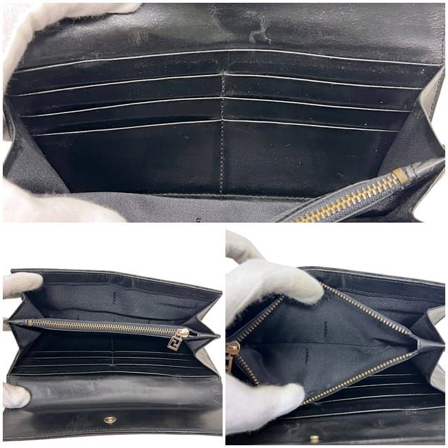 Fendi Foldable Long Wallet Brown Zucchino 8m0025 Wallet