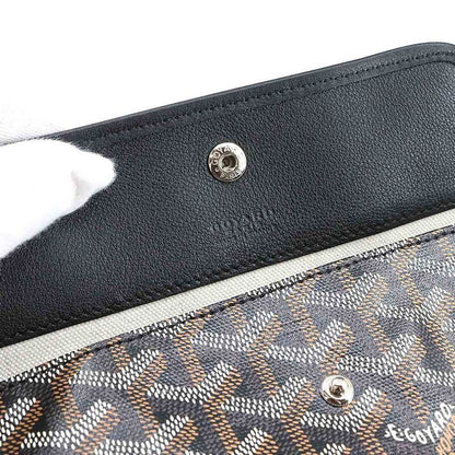 Exhibited Goyard Saint Louis GM Tote Bag Herringbone PVC Leather Black Saint