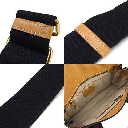 Prada 2WAY Handbag Shoulder Crossbody Shoulder Bn2119 Striped Canvas Brown