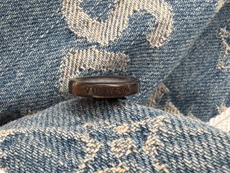 2254 Louis Vuitton Baseball Shirt Hdd92wall Monogram Denim Short Sleeve S Size