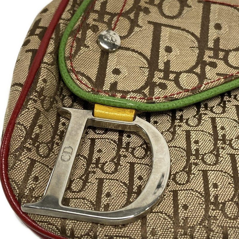 Dior/christian Dior Shoulder Bag Rasta Beige X Yellow X Multi Leather