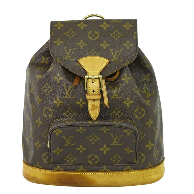 Authentic Louis Vuitton LV Montsouris MM Backpack Sac Backpack Monogram Brown