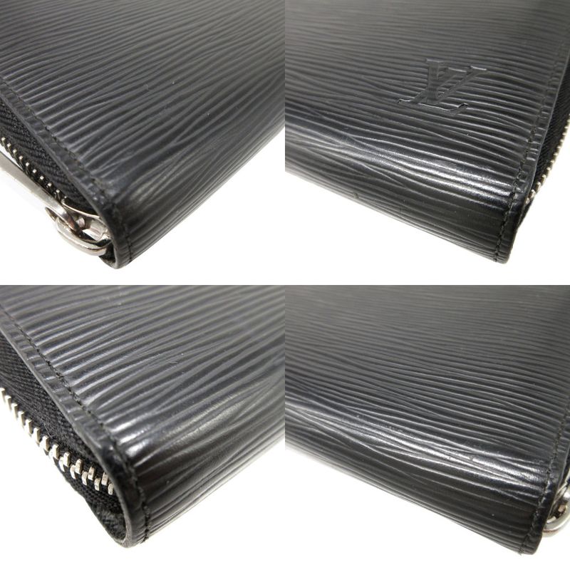Louis Vuitton Epi M61857 Zippy Wallet Noir Black Round Zipper Long Wallet 1364