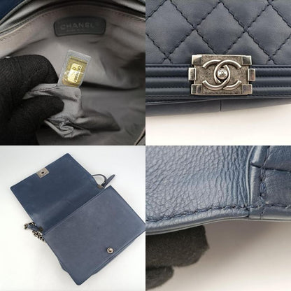 Chanel Boy Chanel Navy Leather A9210618896283