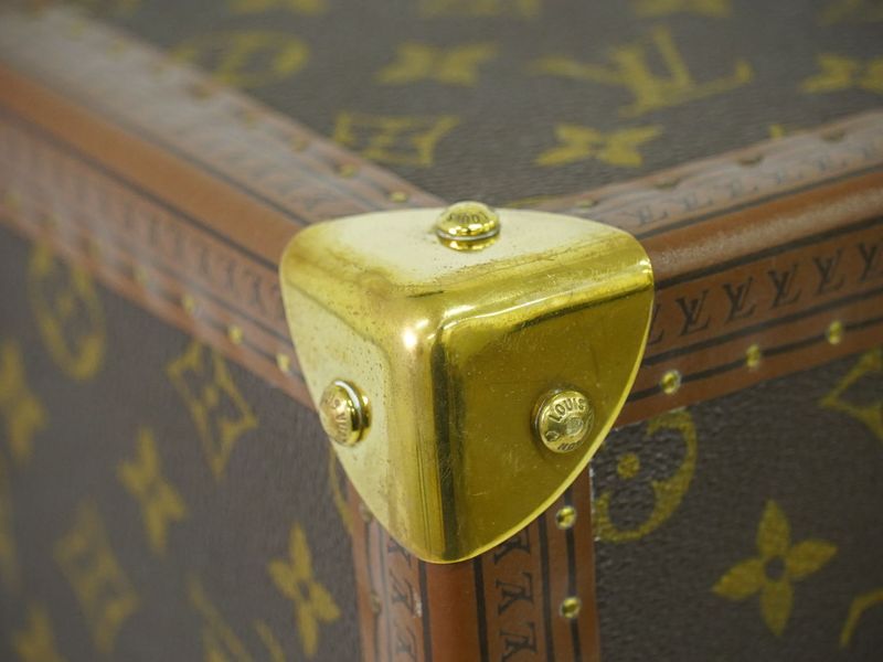 Authentic Louis Vuitton LV Bois Flacon Monogram Makeup Box Vanity Case Brown