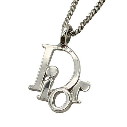 Christian DIOR Necklace Trotter Logo Silver