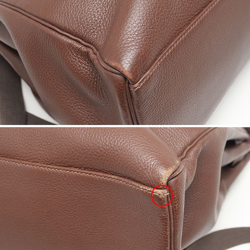 Hermes Kelly Ad GM Backpack Brown □B 1998