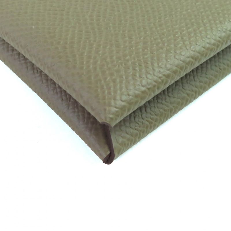 Hermes Calvi Vaux Epson Etoupe Silver Hardware Card Case Business Card Holder