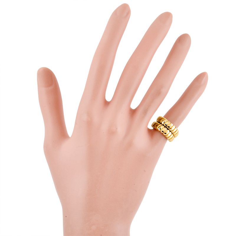 Bulgari Bvlgari Tubogas Ring Approx 4 18K Yellow Gold 105g Ladies