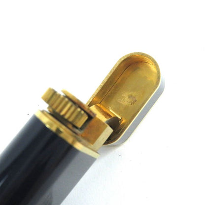 Cartier Lacquer Oval Logoed Gas Lighter Smoking Goods Navy Gold
