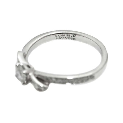 Chanel Ribbon De Chanel Diamond 025ct E/vvs2/3ex #51 Ring Pt Platinum Ring [with