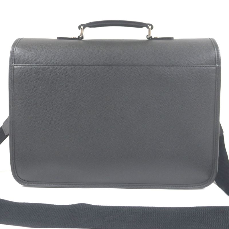 Louis Vuitton M32622 Taiga Anton LV Logo Embossed Briefcase Shoulder Bag