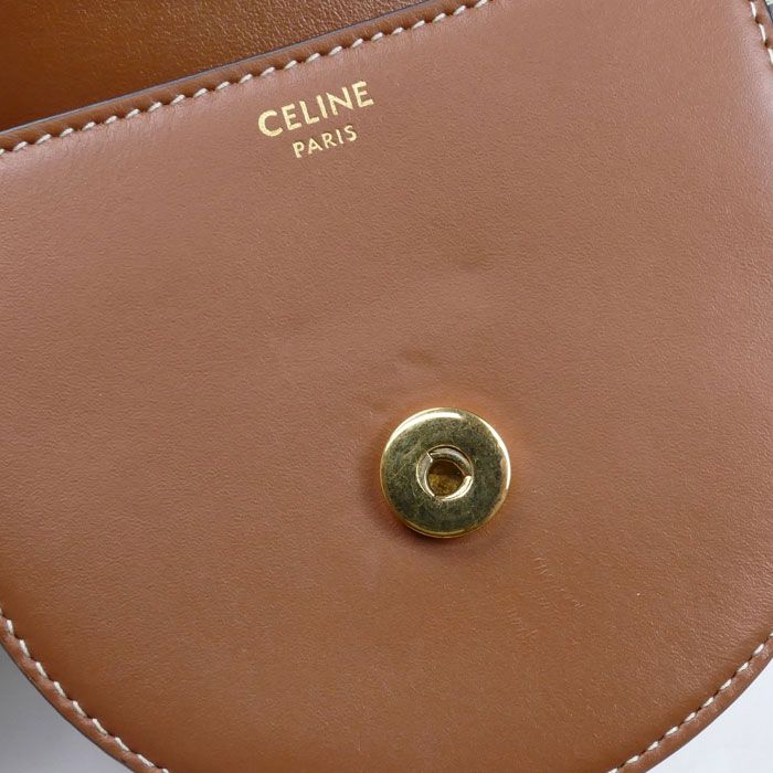Celine Mini Buzas Cuir Triomphe Shoulder Bag Tan 10j303dpq4lu Ladies Preowned