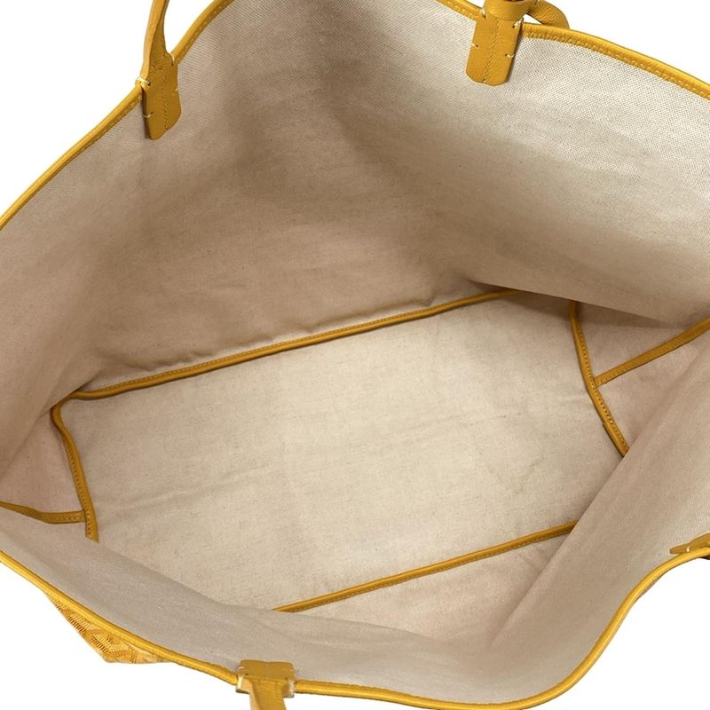 Goyard Saint Louis GM Yellow Leather Tote Bag