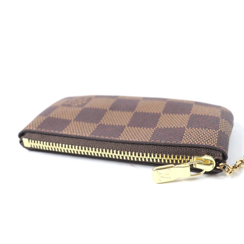 Louis Vuitton N62658 Card Key Case Pochette Cles Damier Canvas Coin Case Brown