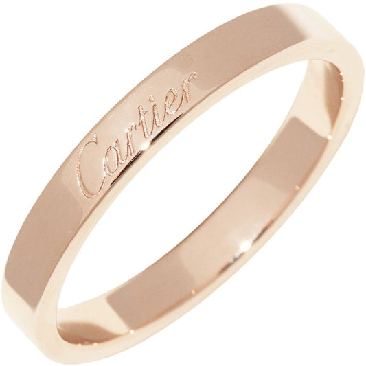 Cartier Ring 18K Pink Gold C De Cartier Ring Engraved Ring Width 3mm (012in)