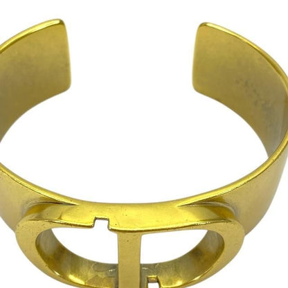 Christian DIOR Bracelet Bangle Accessories Jewelry Small Logo GP Gold