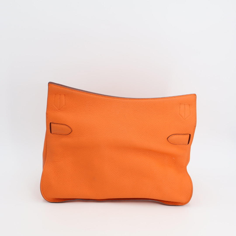 Hermes Gipsyère 34 Orange Silver Hardware □R Engraved Circa 2014 Unisex