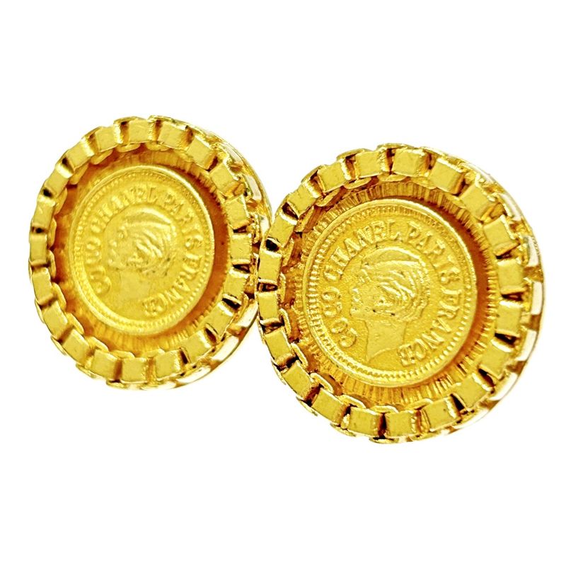 Chanel GP 95a Coin Earrings Ladies 310952 Earrings