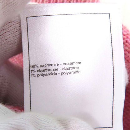 CHANEL P77562 98% Cashmere Coco Mark Guitar Patch Crewneck Long Sleeve Knit