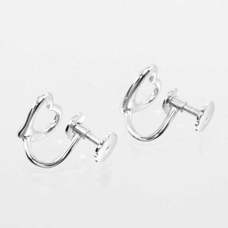 Tiffany & Co Open Heart Silver 925 Ladies 2.5g Earring