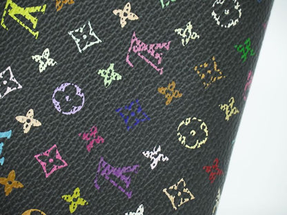 Authentic Louis Vuitton LV Zippy Wallet Monogram Multicolor Long Wallet Noir