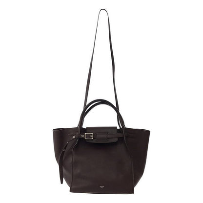 Celine - Big Bag Small 2-way Shoulder Bag Calfskin Burgundy Women