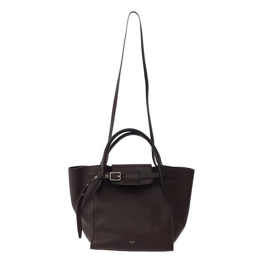 Celine - Big Bag Small 2-way Shoulder Bag Calfskin Burgundy Women