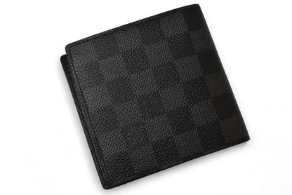 Louis Vuitton Men's Portefeuille Marco N62664 Damier Graphite Foldable Wallet