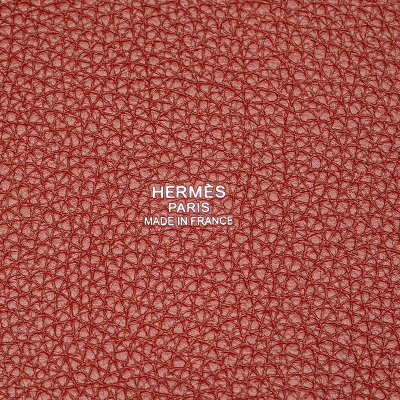 Hermes Pur Sangle Beige Red Brown Taurillon Clemence Toile Military Women Hermes