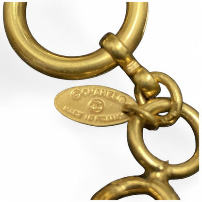 Chanel ⑤ 3811 70s~80s Vintage Thick Chain Choker Necklace Ladies Gold