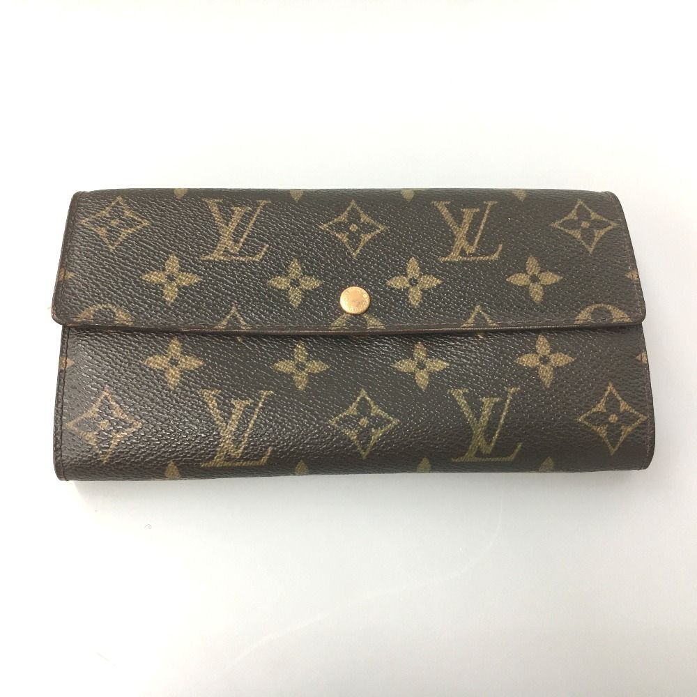 Louis Vuitton Monogram Pochette Portomone Credit Wallet Button Damaged M61726