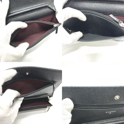 Chanel Shoulder Bag Ap0250 Caviar Skin Black