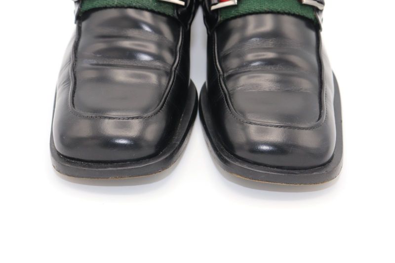 Gucci Sherry Line Square Toe Bit Loafers Women's 35 1 2 C 100 0493 Black Made