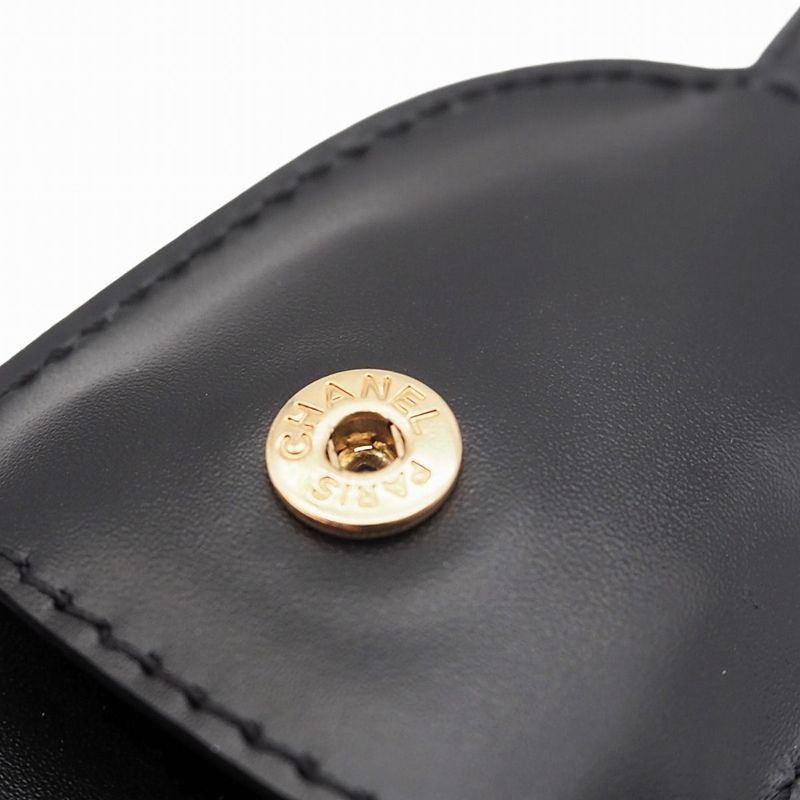 Chanel Coco Logo Padlock Cadenna Key Clochette with Case Charm Calf Leather GP