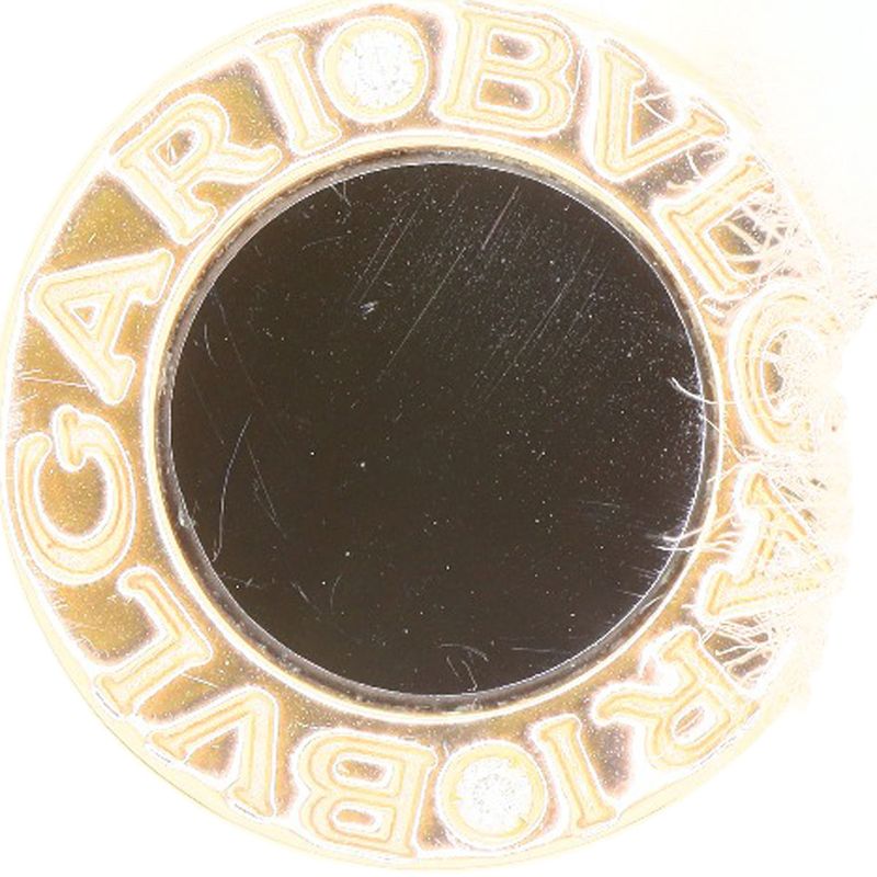 Bvlgari Bulgari Shell Onyx Diamond Necklace 18K Pink Gold Ladies