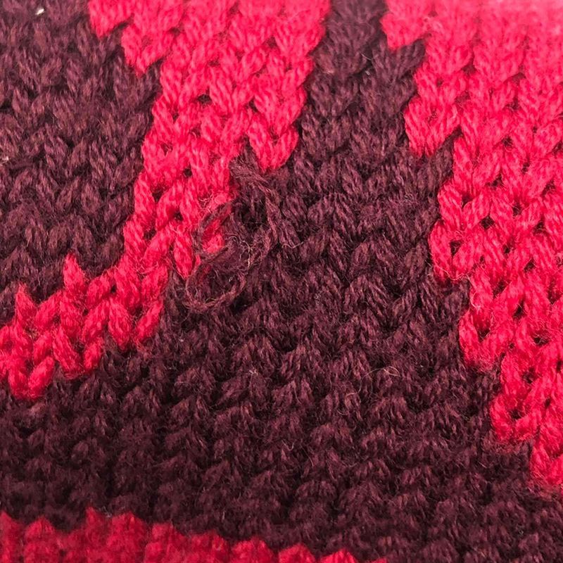 Louis Vuitton Echarpe Grand Floor Wool Fringe Scarf M72430 Red