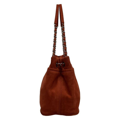 Chanel Tote Bag Matelasse Red Chain Shoulder / Silver Hardware / Coco Mark