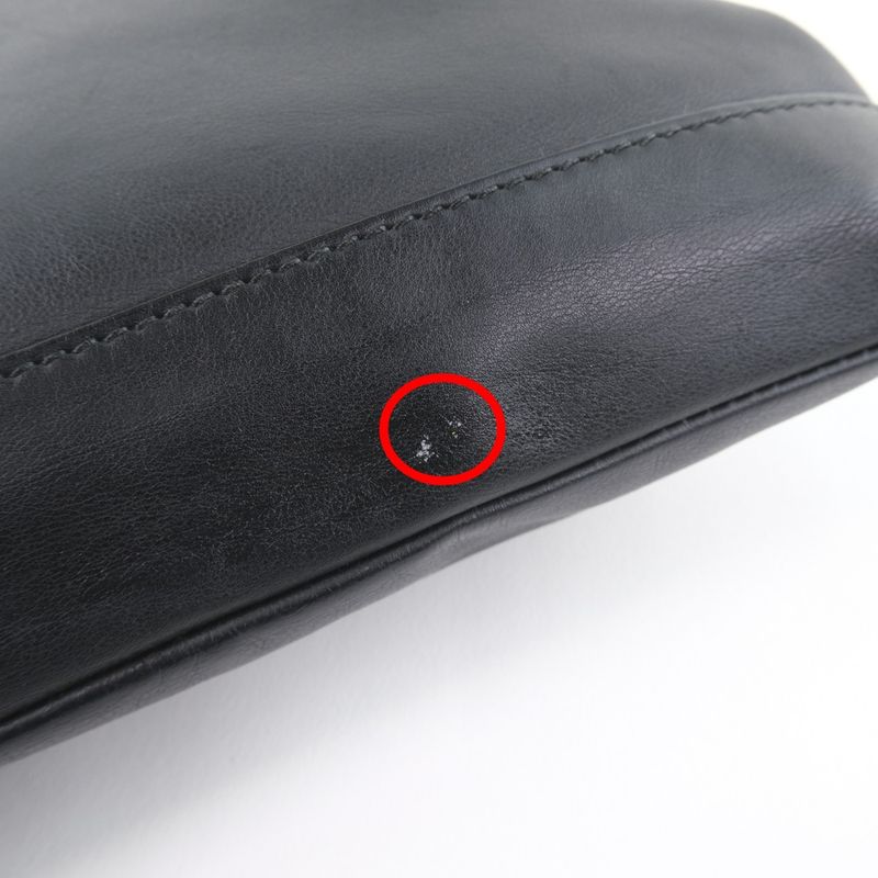 Balenciaga Navy Clip M Clutch Bag 37373 Calf Black Unisex Second Bag