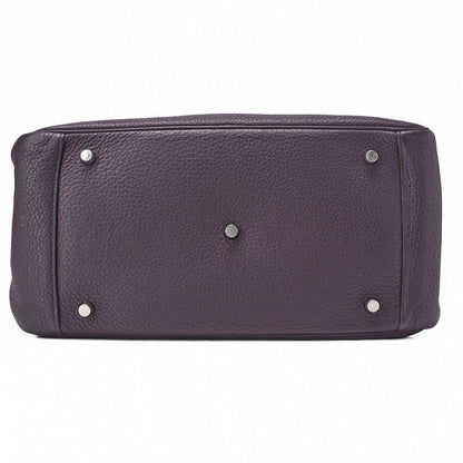 Hermes Lindy 34 Shoulder Bag Taurillon Clemence Raisin (silver Hardware)